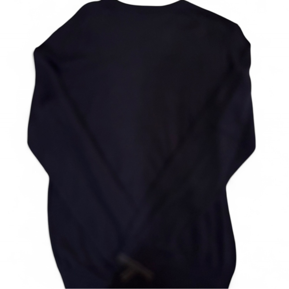 Calvin Klein Men’s European Yarn V-Neck Sweater Navy Blue Knit Pullover Size M - Picture 2 of 6